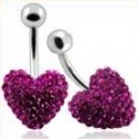 Piercing Nombril Cristal Coeur