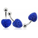 Piercing Nombril Cristal Coeur