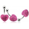 Piercing Nombril Cristal Coeur