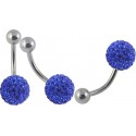 Piercing Nombril Titane G23 Boule Cristal 