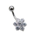 Nombril petite fleur argent 925