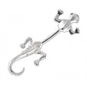 Piercing Nombril Salamandre Blanche Argent 925