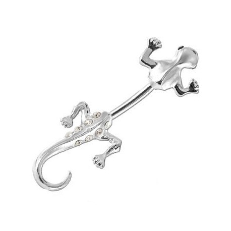 Piercing Nombril Salamandre Blanche Argent 925