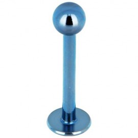 Labret acier boule bleue