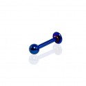 Labret acier boule bleu foncé