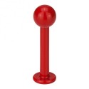 Labret acier boule rouge