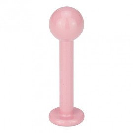 Labret acier boule rose