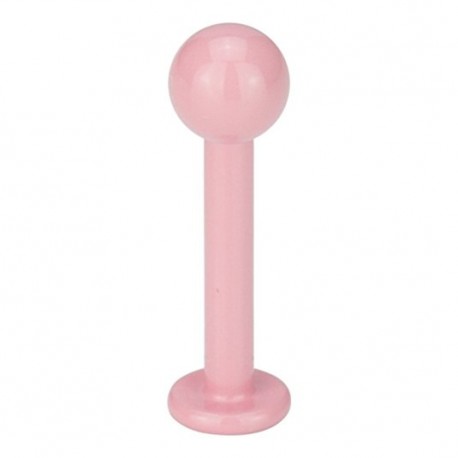 Labret acier boule rose