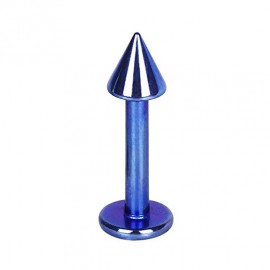 Labret acier boule bleu foncé