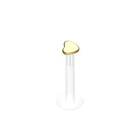 Labret boule doré anodisé tige bioflex