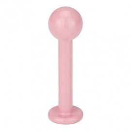 Labret acier boule rose