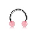 Labret anneau acier spiral boule