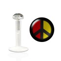 Labret bioflex motif peace and love couleur