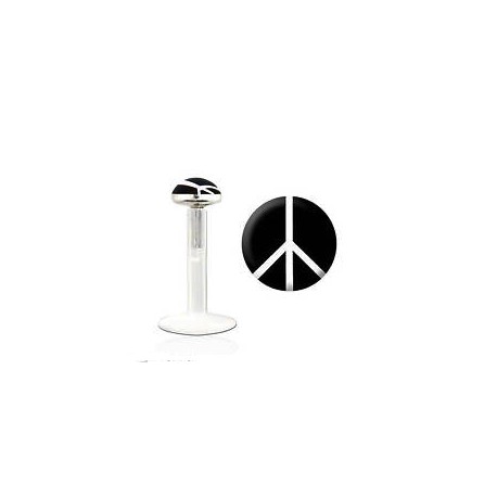 Labret bioflex motif peace and love noir 