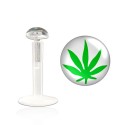 Labret bioflex motif feuille verte