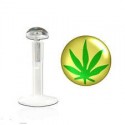 Labret bioflex motif feuille verte