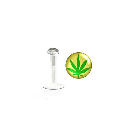 Labret bioflex motif feuille verte