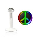 Tragus bioflex motif peace and love couleur