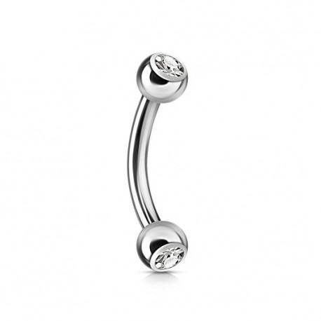 Piercing Arcade Acier Boule Cristal