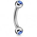 Piercing Arcade Acier Boule Cristal