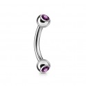 Piercing Arcade Acier Boule Cristal