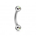 Piercing Arcade Acier Boule Cristal