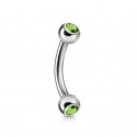 Piercing Arcade Acier Boule Cristal