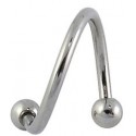 Labret anneau spiral boule titane G23