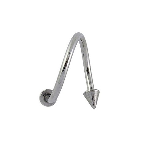 Piercing Labret Anneau Spiral Pic Acier 3mm