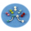 Pack Piercing Arcade Boule Cristal 7 Couleurs