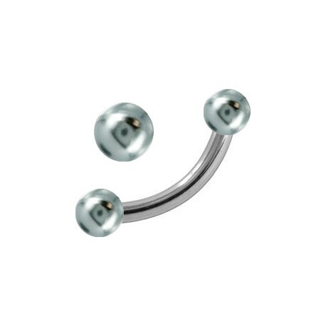 Piercing Arcade Acier Fausse Boule Perle Foncé