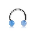 Labret anneau acier spiral boule