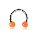 Labret anneau acier spiral boule