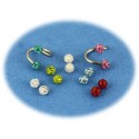 Pack Piercing Spiral Boule Cristal 7 Couleurs