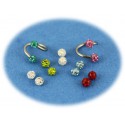 Pack spiral boule cristal 7 couleurs titane G23