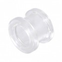 Plug cristal blanc silicone noir