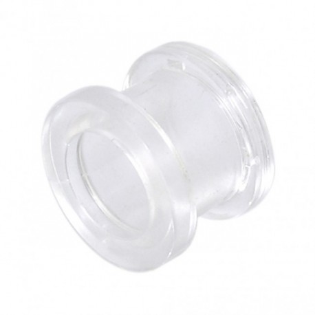 Plug cristal blanc silicone noir
