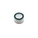 Plug cristal blanc silicone noir