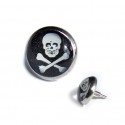 Microdermal acier tête de mort pirate