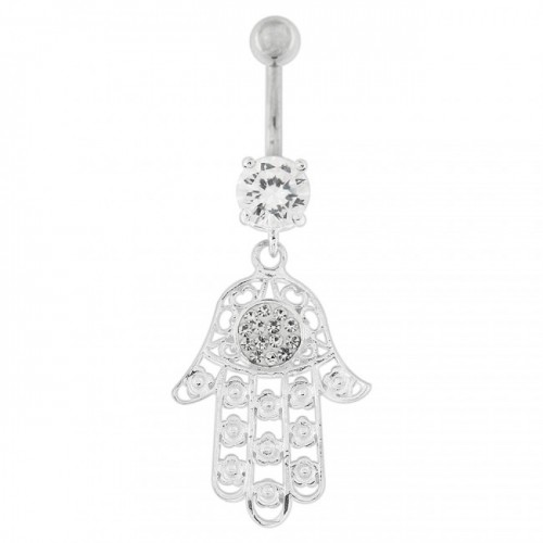 Nombril pendant main de fatma argent 925