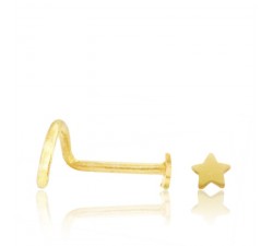 Nez étoile plaqué or 750/000