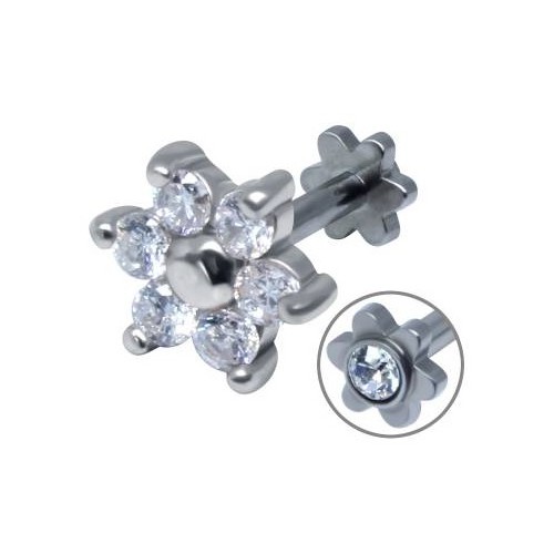 Piercing Helix Acier Petite Fleur