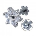 Piercing Tragus Acier Petite Fleur