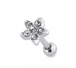 Helix acier petite fleur mutli cristal