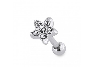 Helix acier petite fleur mutli cristal