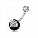 Piercing Nombril Boule Cristal Coeur