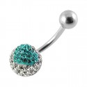 Piercing Nombril Boule Cristal Coeur