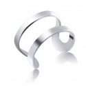 Bague d'oreille helix double courbe argent 925