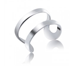 Bague d'oreille helix double courbe argent 925