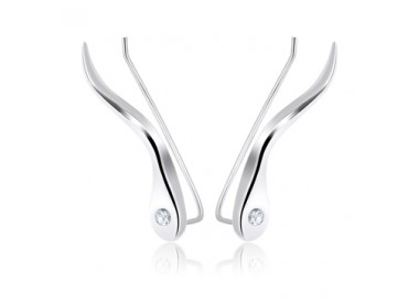 Chemin d'oreille courbe élancée argent 925